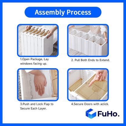 🇸🇬READY STOCK🇸🇬 FuHo Collapsible Shoe Shelves | 3/6/9 Levels | Single/Double Columns | Cabinet | Shoe Racks (HL0050)