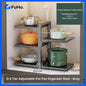 🇸🇬READY STOCK🇸🇬 FuHo Adjustable Pot Pan Organizer Rack | Kitchen Storage Rack | Kitchen Cabinet (KIT0066)