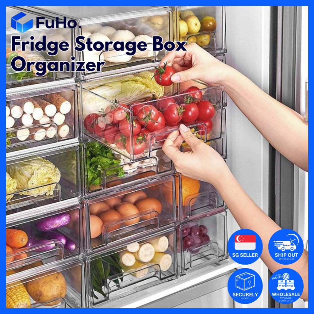 🇸🇬READY STOCK🇸🇬 FuHo Fridge Kitchen Storage Box Organizers | Storage Containers | Beverage | Kitchen Cabinet (KIT0030)