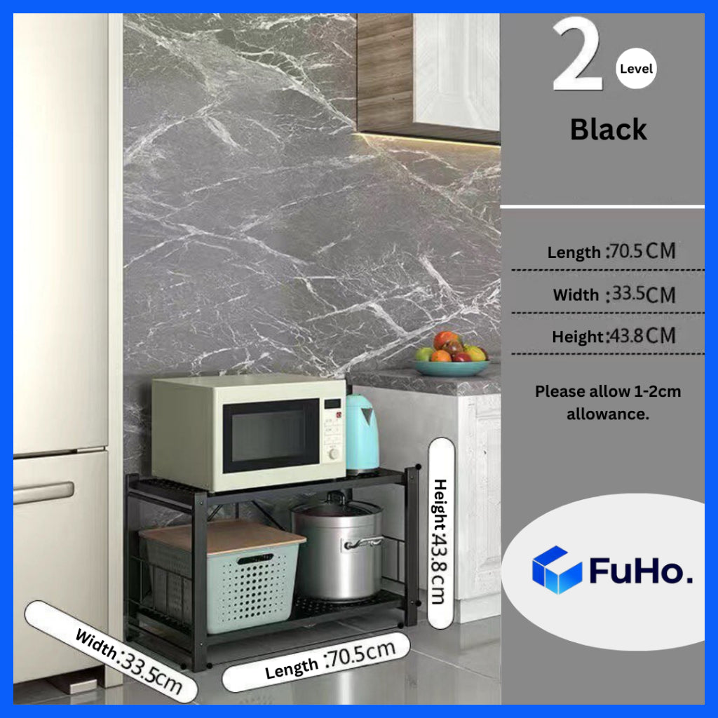 🇸🇬READY STOCK🇸🇬 FuHo Foldable Kitchen Storage Rack With Wheels | Kitchen Shelves | Kitchen Cabinet (KIT0062)