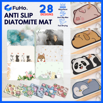 🇸🇬READY STOCK🇸🇬 Fuho Anti Slip Diatomite Floor Mats | Anti Slip Mat| Toilet Mat | Door Mat (TL0013)