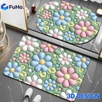 🇸🇬READY STOCK🇸🇬 Fuho Anti Slip Diatomite Floor Mats | Anti Slip Mat| Toilet Mat | Door Mat (TL0013)