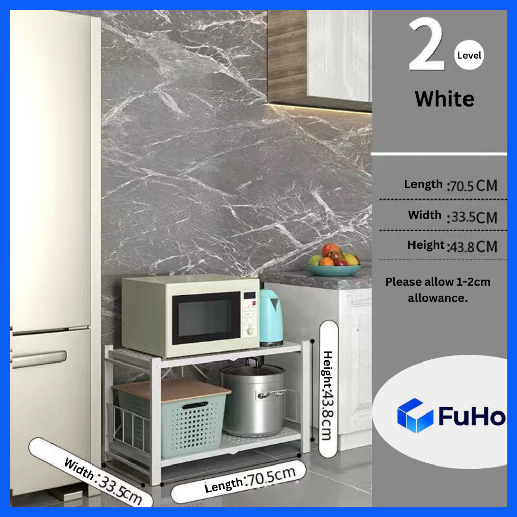 🇸🇬READY STOCK🇸🇬 FuHo Foldable Kitchen Storage Rack With Wheels | Kitchen Shelves | Kitchen Cabinet (KIT0062)