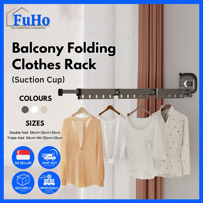 🇸🇬READY STOCK🇸🇬 FuHo Balcony Folding Rack | Drying Rack | Movable Rack | Laundry Rack | Foldable Laundry Rack | (HL0311)