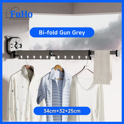 🇸🇬READY STOCK🇸🇬 FuHo Balcony Folding Rack | Drying Rack | Movable Rack | Laundry Rack | Foldable Laundry Rack | (HL0311)