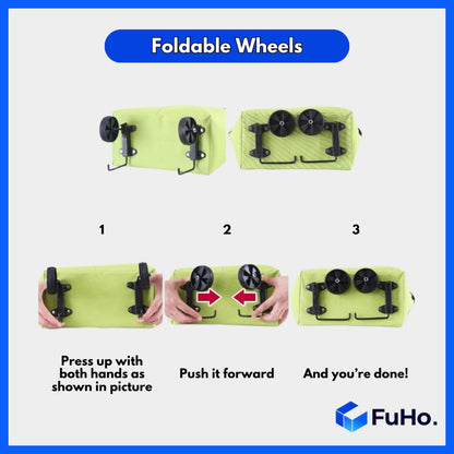 🇸🇬READY STOCK🇸🇬 Fuho Fabric Foldable Trolley | Market Trolley | Supermarket Trolley | Portable Trolley (HL0240)