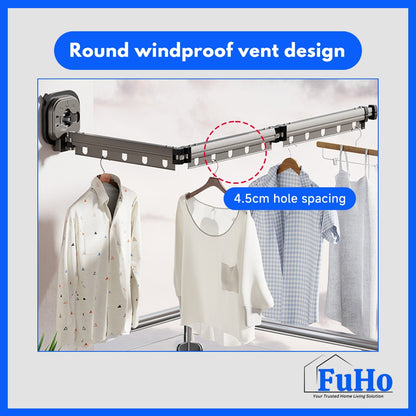 🇸🇬READY STOCK🇸🇬 FuHo Balcony Folding Rack | Drying Rack | Movable Rack | Laundry Rack | Foldable Laundry Rack | (HL0311)