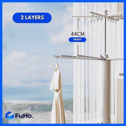 Fuho Octopus Tripod Laundry Clothes Hanging Rack | Portable Hanging Rack | Drying Rack with Pegs | (TL0051)