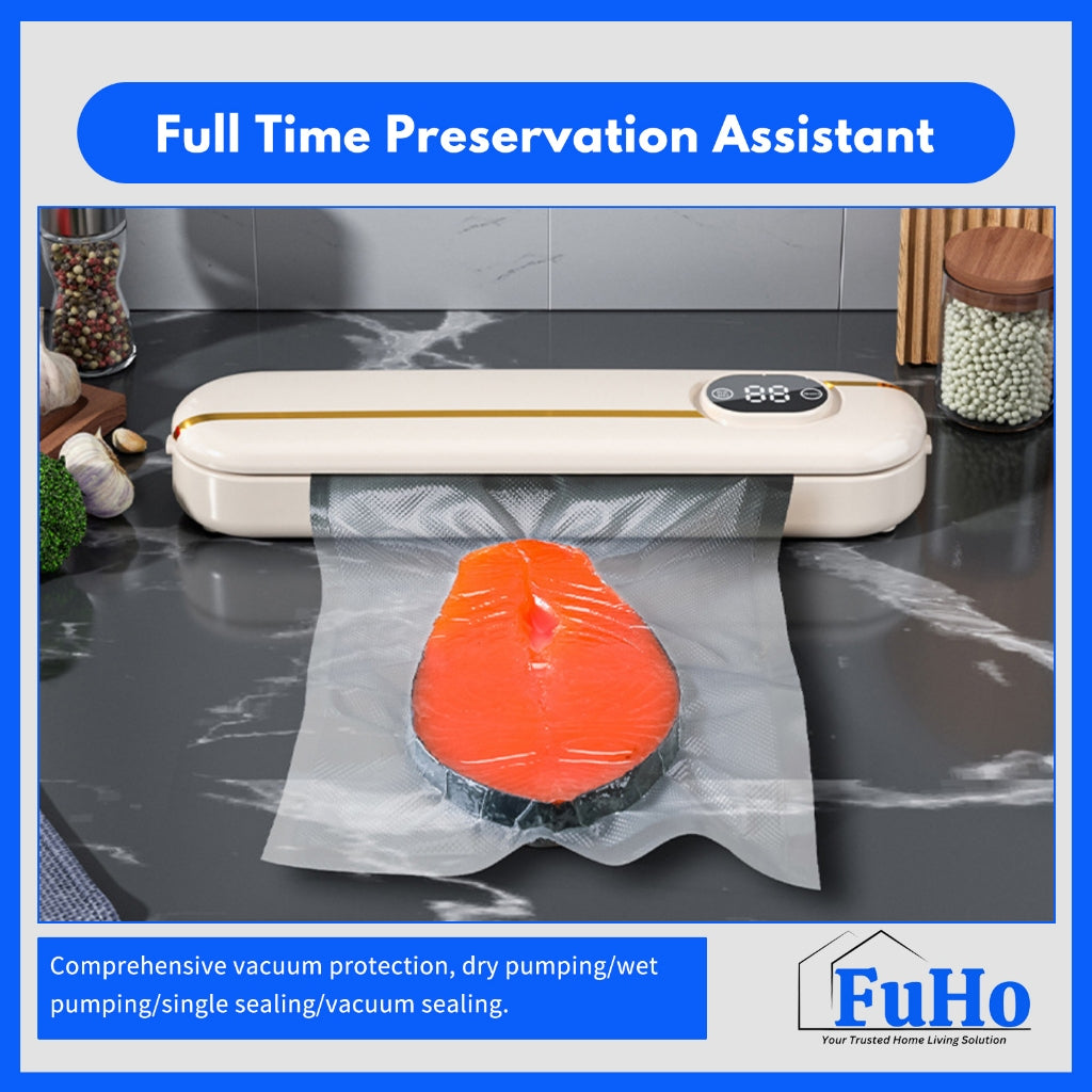 🇸🇬READY STOCK🇸🇬 FuHo Vacuum Sealer | Food Vacuum | Vacuum Pack | Vacuum Bag | Cling Wrap | Food Storage | (HL0308)