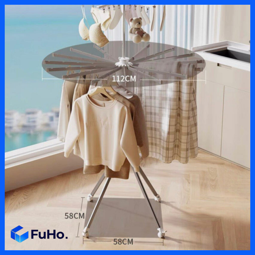 Fuho Octopus Tripod Laundry Clothes Hanging Rack | Portable Hanging Rack | Drying Rack with Pegs | (TL0051)