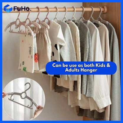 (1pcs) Extendable 2 in1 Kid & Adults Hanger | Clothes Hanger | Hanger | Antislip Hanger | Clip Hanger (HL0236)