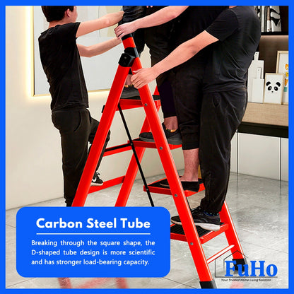 🇸🇬READY STOCK🇸🇬 FuHo Foldable Ladder With Handle | Anti Slip Ladder | Stainless Steel Ladder | (HL0249)