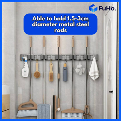 🇸🇬READY STOCK🇸🇬 Fuho Broom & Mop Holder | Heavy Duty Mop Holder | Mop Holder | Broom Holder | (HL0230)