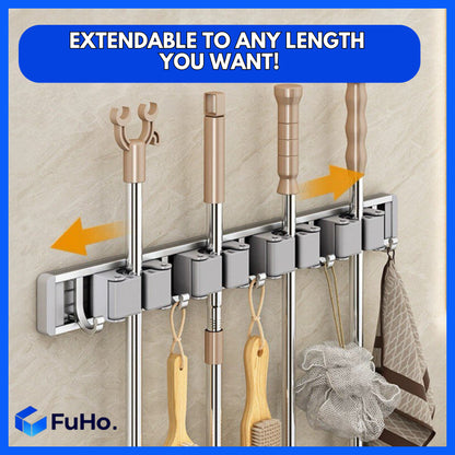 🇸🇬READY STOCK🇸🇬 Fuho Broom & Mop Holder | Heavy Duty Mop Holder | Mop Holder | Broom Holder | (HL0230)
