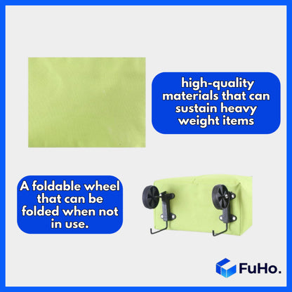 🇸🇬READY STOCK🇸🇬 Fuho Fabric Foldable Trolley | Market Trolley | Supermarket Trolley | Portable Trolley (HL0240)