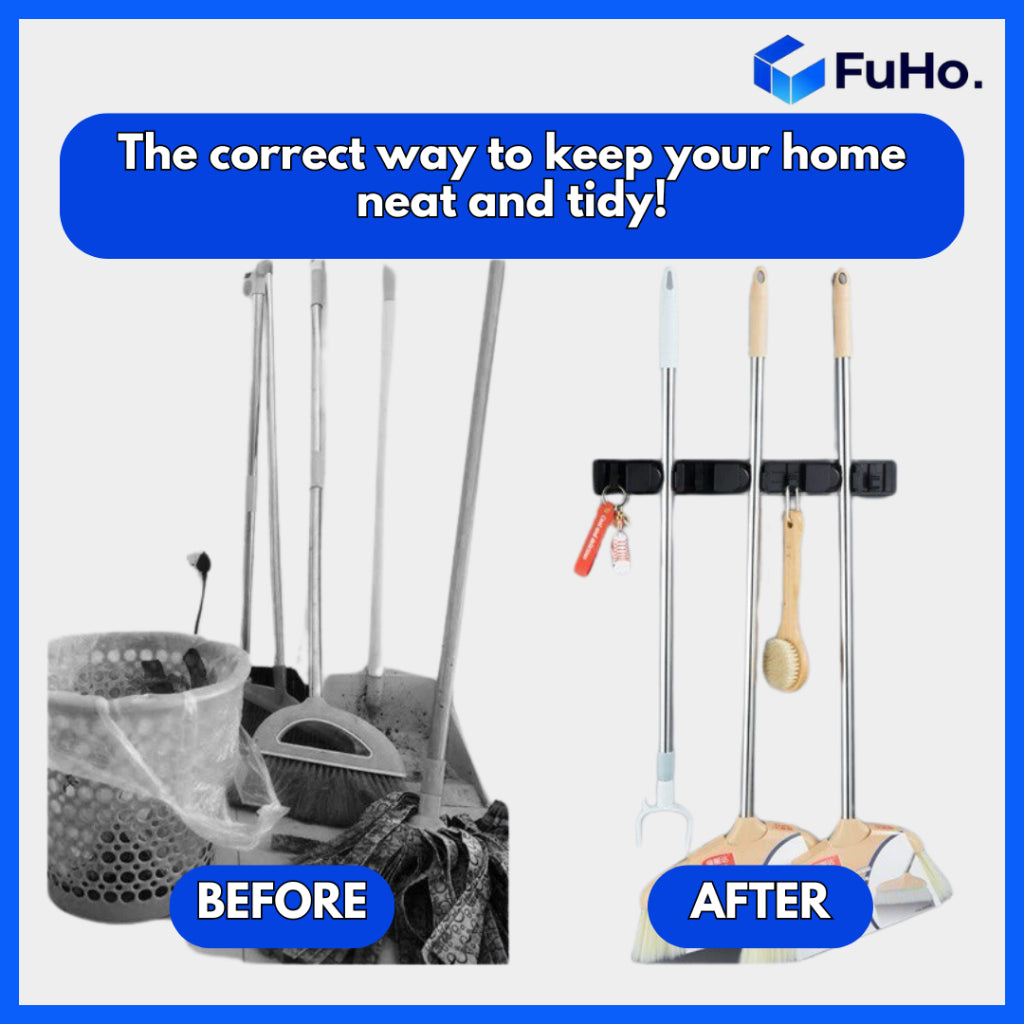 🇸🇬READY STOCK🇸🇬 Fuho Broom & Mop Holder | Heavy Duty Mop Holder | Mop Holder | Broom Holder | (HL0230)