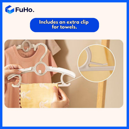 (1pcs) Extendable 2 in1 Kid & Adults Hanger | Clothes Hanger | Hanger | Antislip Hanger | Clip Hanger (HL0236)