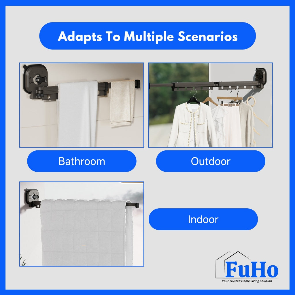 🇸🇬READY STOCK🇸🇬 FuHo Balcony Folding Rack | Drying Rack | Movable Rack | Laundry Rack | Foldable Laundry Rack | (HL0311)