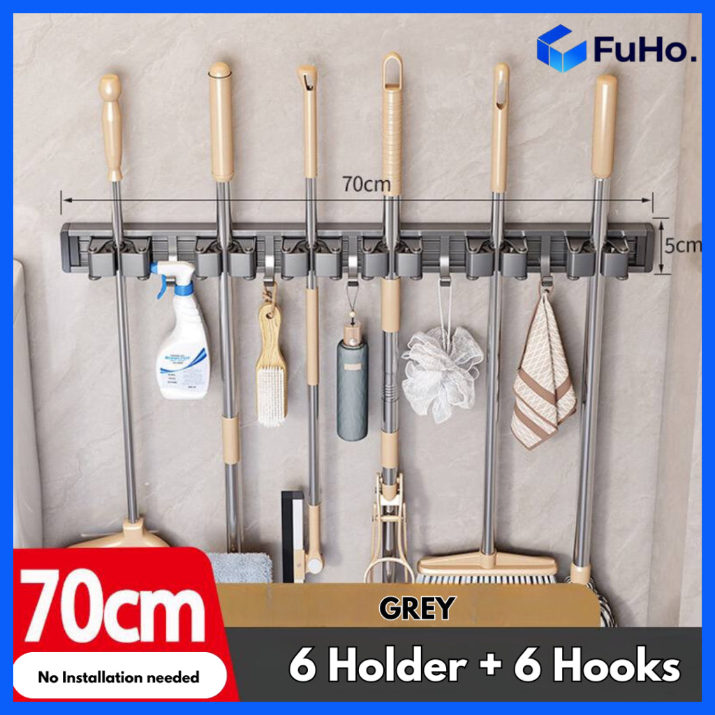🇸🇬READY STOCK🇸🇬 Fuho Broom & Mop Holder | Heavy Duty Mop Holder | Mop Holder | Broom Holder | (HL0230)