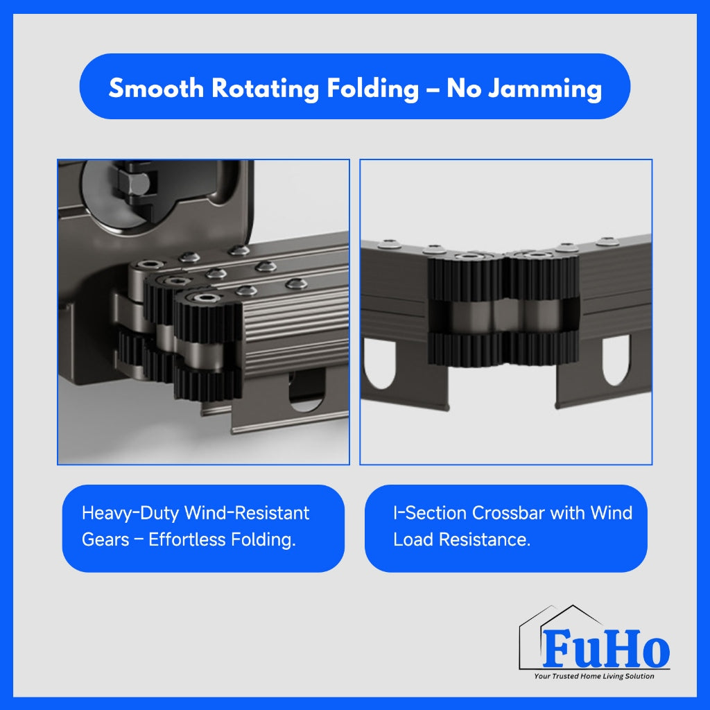 🇸🇬READY STOCK🇸🇬 FuHo Balcony Folding Rack | Drying Rack | Movable Rack | Laundry Rack | Foldable Laundry Rack | (HL0311)