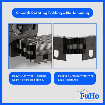 🇸🇬READY STOCK🇸🇬 FuHo Balcony Folding Rack | Drying Rack | Movable Rack | Laundry Rack | Foldable Laundry Rack | (HL0311)