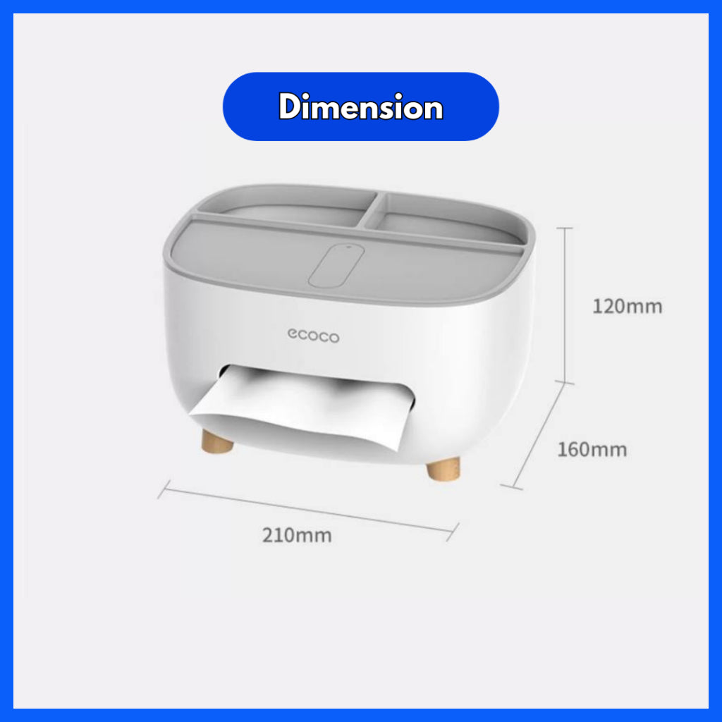 Fuho Desk Organiser | Tissue Box Storage | Remote Control Organiser | Bedroom Organiser | Storage Organiser (HL0233)