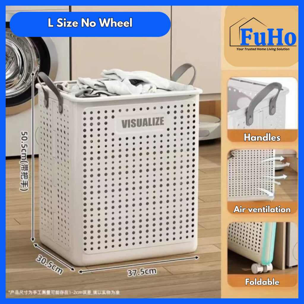 🇸🇬READY STOCK🇸🇬 Fuho Laundry Basket WIth Wheels | Laundry Basket | Laundry Hamper | Clothes Basket | Laundry Bag(TL0056)