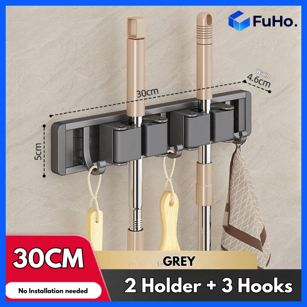 🇸🇬READY STOCK🇸🇬 Fuho Broom & Mop Holder | Heavy Duty Mop Holder | Mop Holder | Broom Holder | (HL0230)