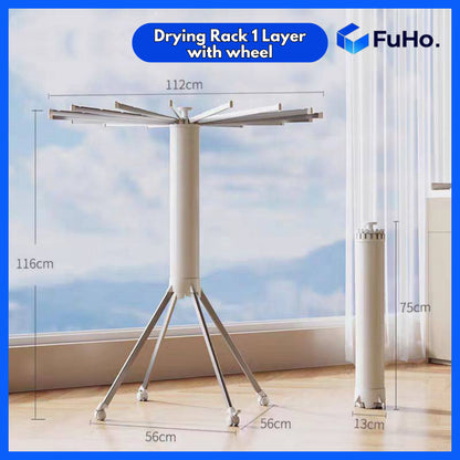 Fuho Octopus Tripod Laundry Clothes Hanging Rack | Portable Hanging Rack | Drying Rack with Pegs | (TL0051)