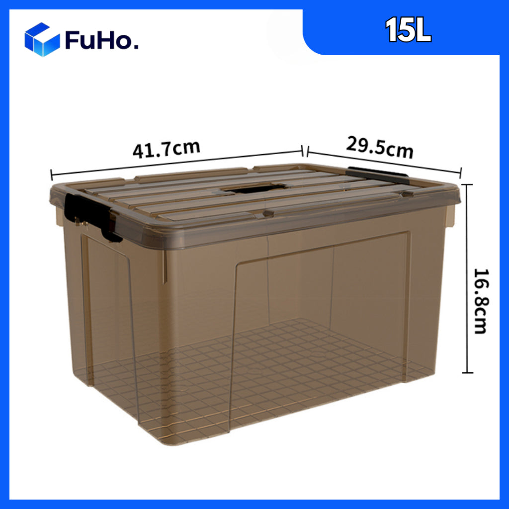 🔥(LOWEST PRICE) Fuho Transparent Storage Box | Plastic Container | Stackable Box (HL001)