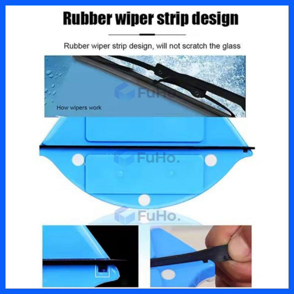🇸🇬READY STOCK🇸🇬 Fuho Double Sided Triangular Magnetic Window Cleaner | Glass Cleaner | Window Wiper | (HL0238)
