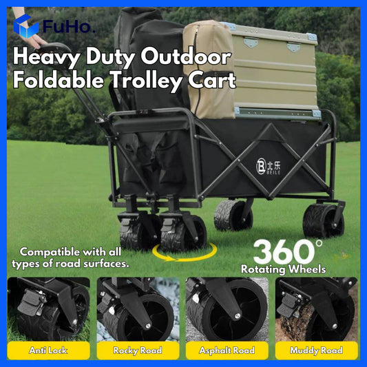 🇸🇬READY STOCK🇸🇬 Fuho Heavy Duty Outdoor Foldable Trolley | Camping Trolley | Market Trolley | Foldable Trolley (HL0246)