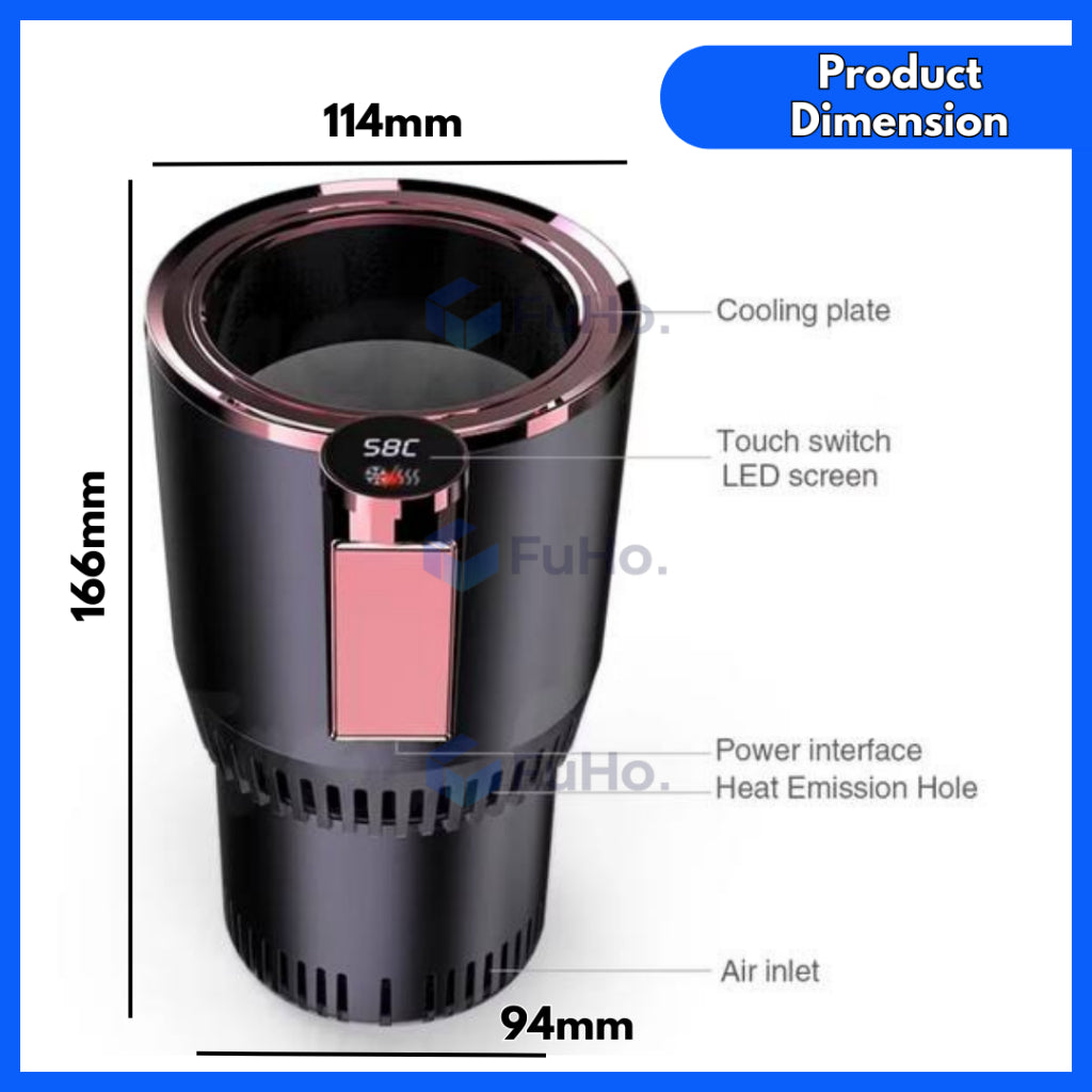🇸🇬READY STOCK🇸🇬 Fuho Smart Cooling and Heating Beverage Holder | Thermal Bottle Heater | Baby Bottle Heater | (HL0243)