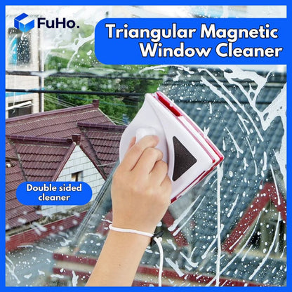 🇸🇬READY STOCK🇸🇬 Fuho Double Sided Triangular Magnetic Window Cleaner | Glass Cleaner | Window Wiper | (HL0238)