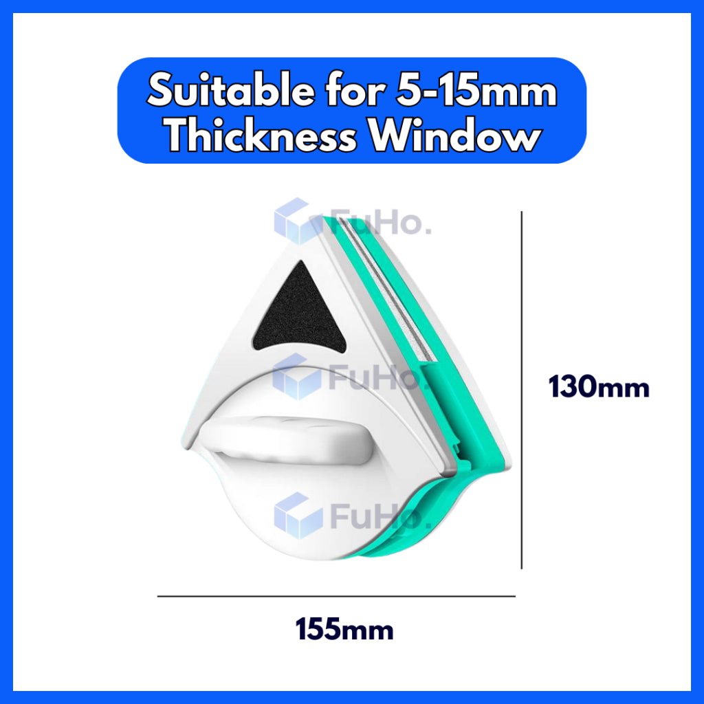 🇸🇬READY STOCK🇸🇬 Fuho Double Sided Triangular Magnetic Window Cleaner | Glass Cleaner | Window Wiper | (HL0238)