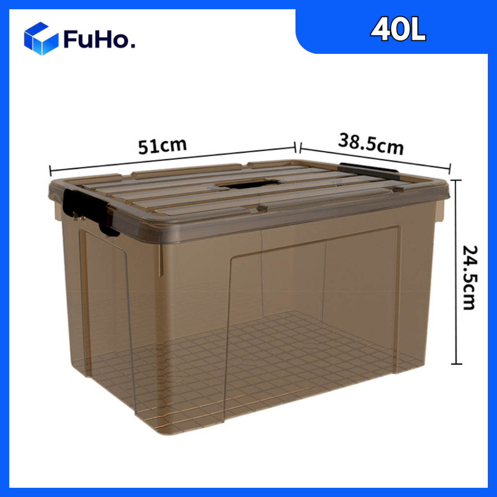 🔥(LOWEST PRICE) Fuho Transparent Storage Box | Plastic Container | Stackable Box (HL001)