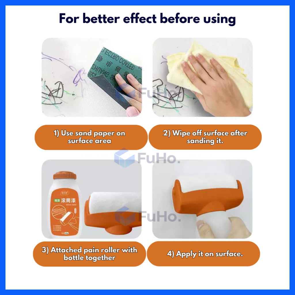 🇸🇬READY STOCK🇸🇬 Fuho Portable Wall Paint Roller | Wall Paint | Nippon Paint | Raffles Paint | Limewash | (HL0239)