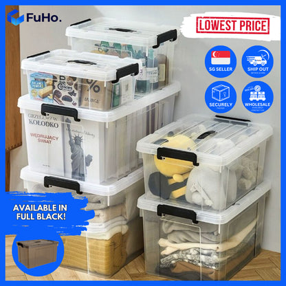 🔥(LOWEST PRICE) Fuho Transparent Storage Box | Plastic Container | Stackable Box (HL001)