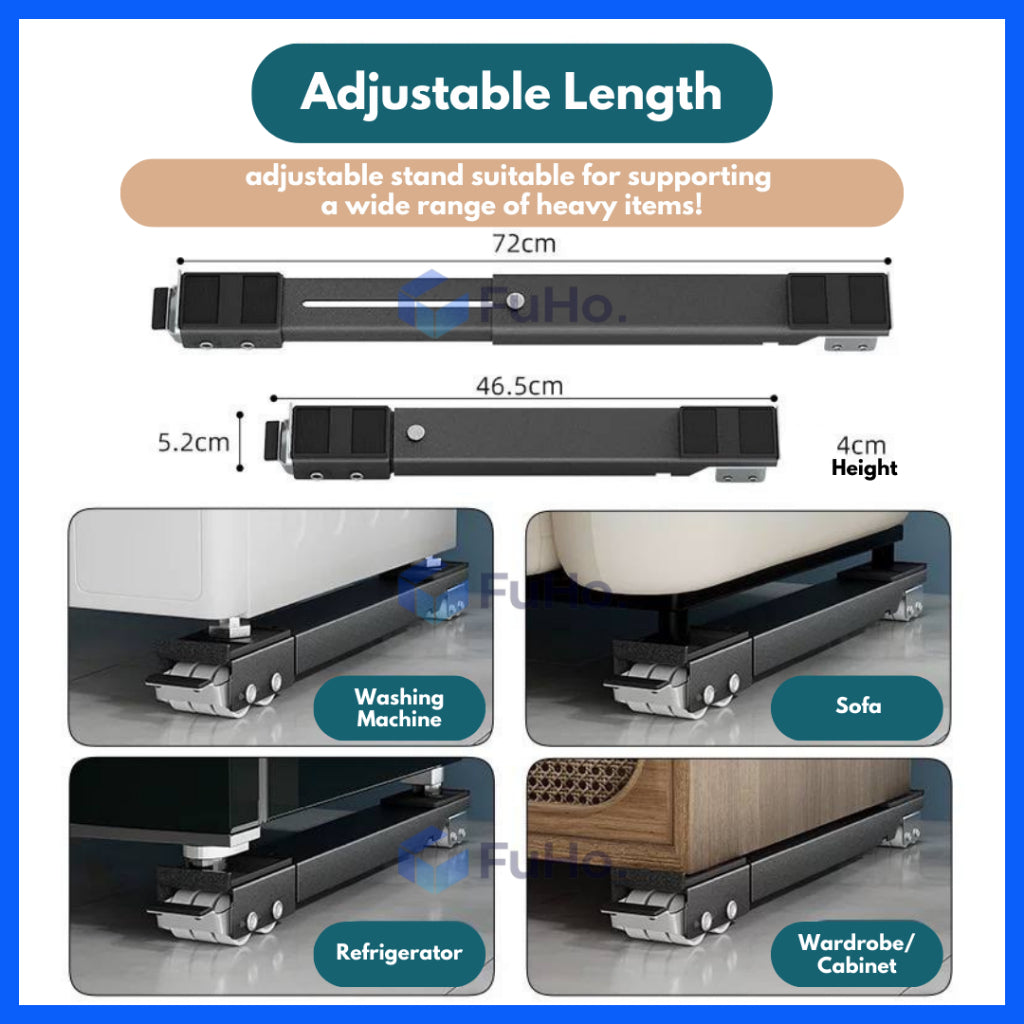 🇸🇬READY STOCK🇸🇬 Fuho 24 Wheels 360° Washing Machine Stand | Refrigerator Stand | Heavy Duty Stand | Moveable | (TL0054)