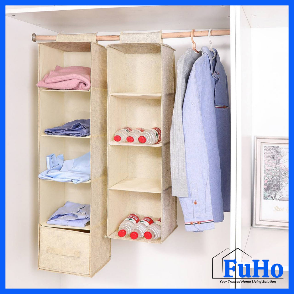 🇸🇬READY STOCK🇸🇬 FuHo Wardrobe Drawer With Storage Pouch | Hanging Wardrobe Cabinet | Storage Box | (HL0256)