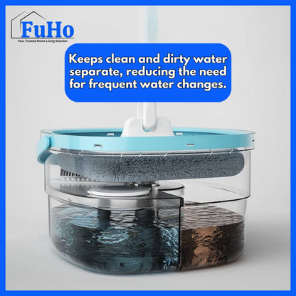 🇸🇬READY STOCK🇸🇬 FuHo 360° Mop Separator With Pail | Water Separator | Spin Mop | Mop Bucket | (HL0251)