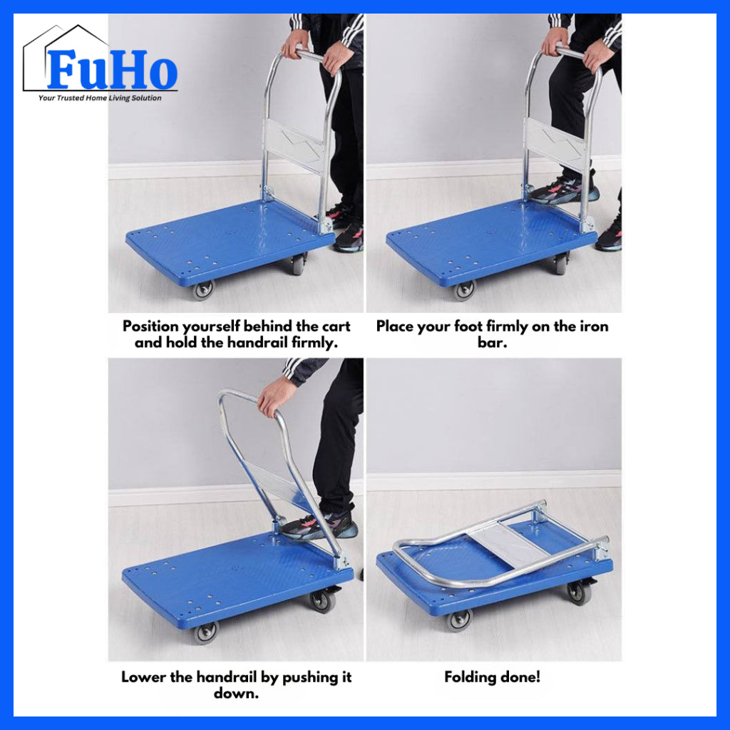 🇸🇬READY STOCK🇸🇬 FuHo Industrial Heavy Duty Foldable Trolley | Warehouse Trolley | Pre Star Trolley | (IND0016)
