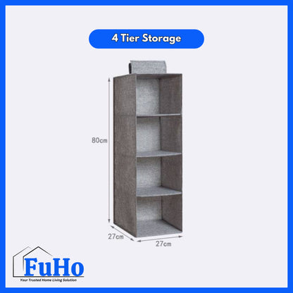 🇸🇬READY STOCK🇸🇬 FuHo Wardrobe Drawer With Storage Pouch | Hanging Wardrobe Cabinet | Storage Box | (HL0256)