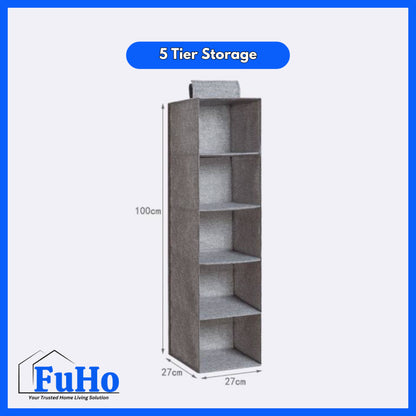 🇸🇬READY STOCK🇸🇬 FuHo Wardrobe Drawer With Storage Pouch | Hanging Wardrobe Cabinet | Storage Box | (HL0256)