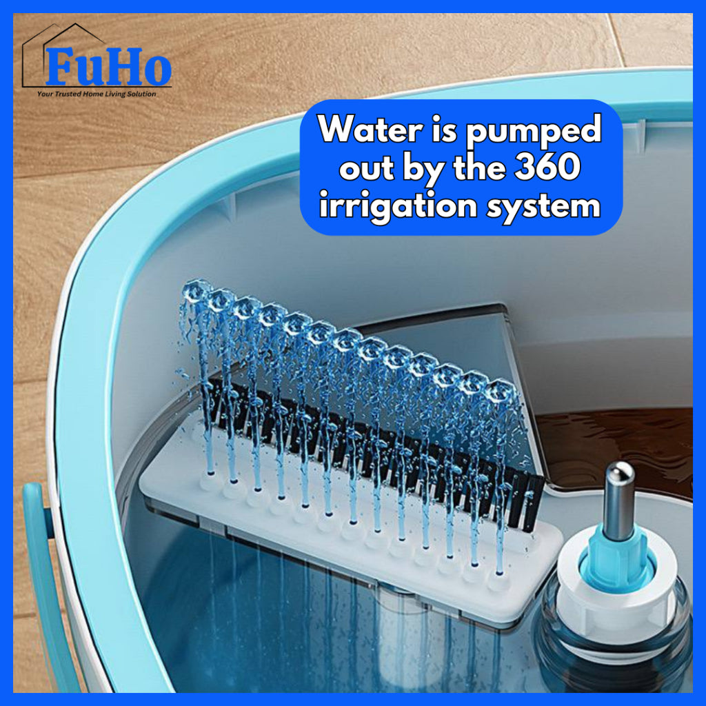 🇸🇬READY STOCK🇸🇬 FuHo 360° Mop Separator With Pail | Water Separator | Spin Mop | Mop Bucket | (HL0251)