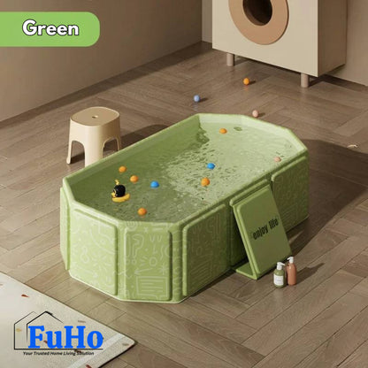 🇸🇬READY STOCK🇸🇬 FuHo Baby Foldable Bathtub | Portable Bathtub | Travel Bathtub | Baby Bathing (HL0314-GREEN)