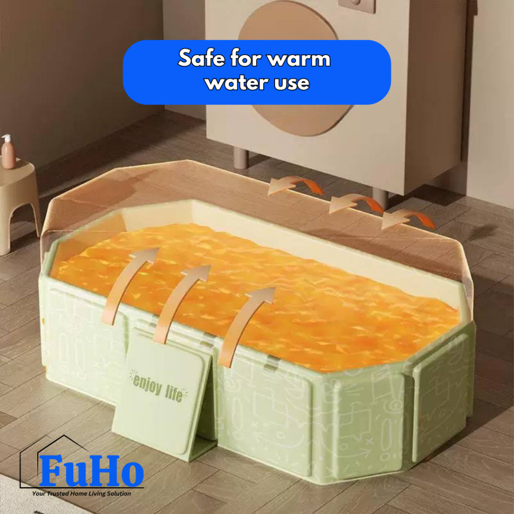 🇸🇬READY STOCK🇸🇬 FuHo Baby Foldable Bathtub | Portable Bathtub | Travel Bathtub | Baby Bathing (HL0314-GREEN)