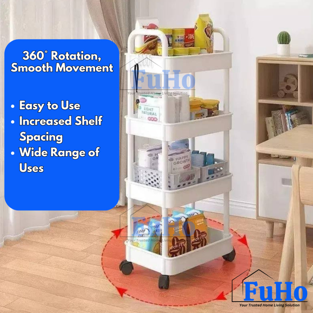 🇸🇬READY STOCK🇸🇬 FuHo x Sando 3 Tier Moveable Storage Trolley  | Organiser Box | Container | Drawer | Wardrobe | HL0325