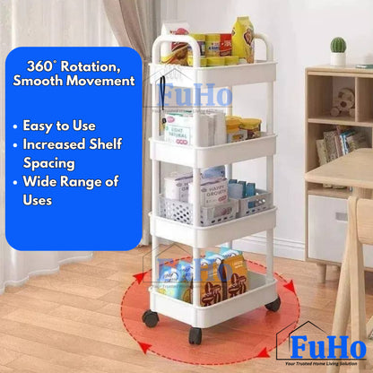 🇸🇬READY STOCK🇸🇬 FuHo x Sando 3 Tier Moveable Storage Trolley  | Organiser Box | Container | Drawer | Wardrobe | HL0325