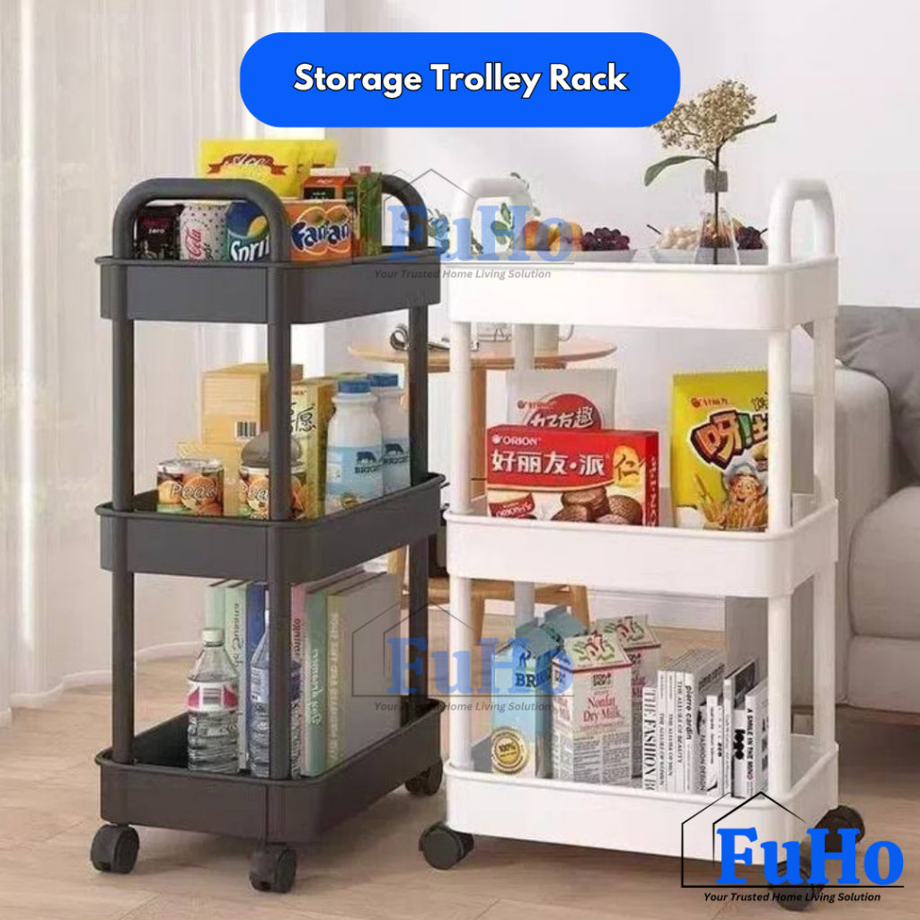 🇸🇬READY STOCK🇸🇬 FuHo x Sando 3 Tier Moveable Storage Trolley  | Organiser Box | Container | Drawer | Wardrobe | HL0325